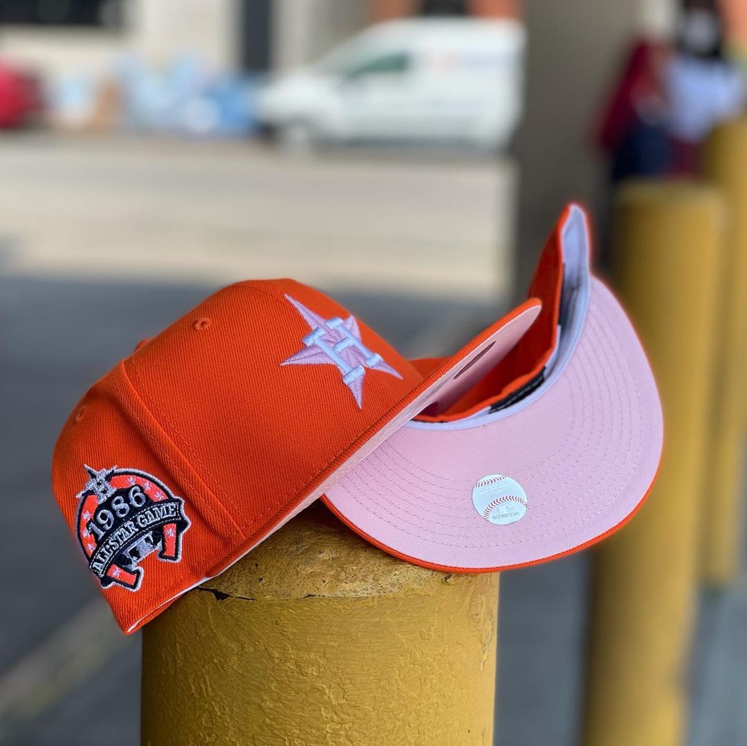 Orange & Pink Houston Astros Fitted Hat