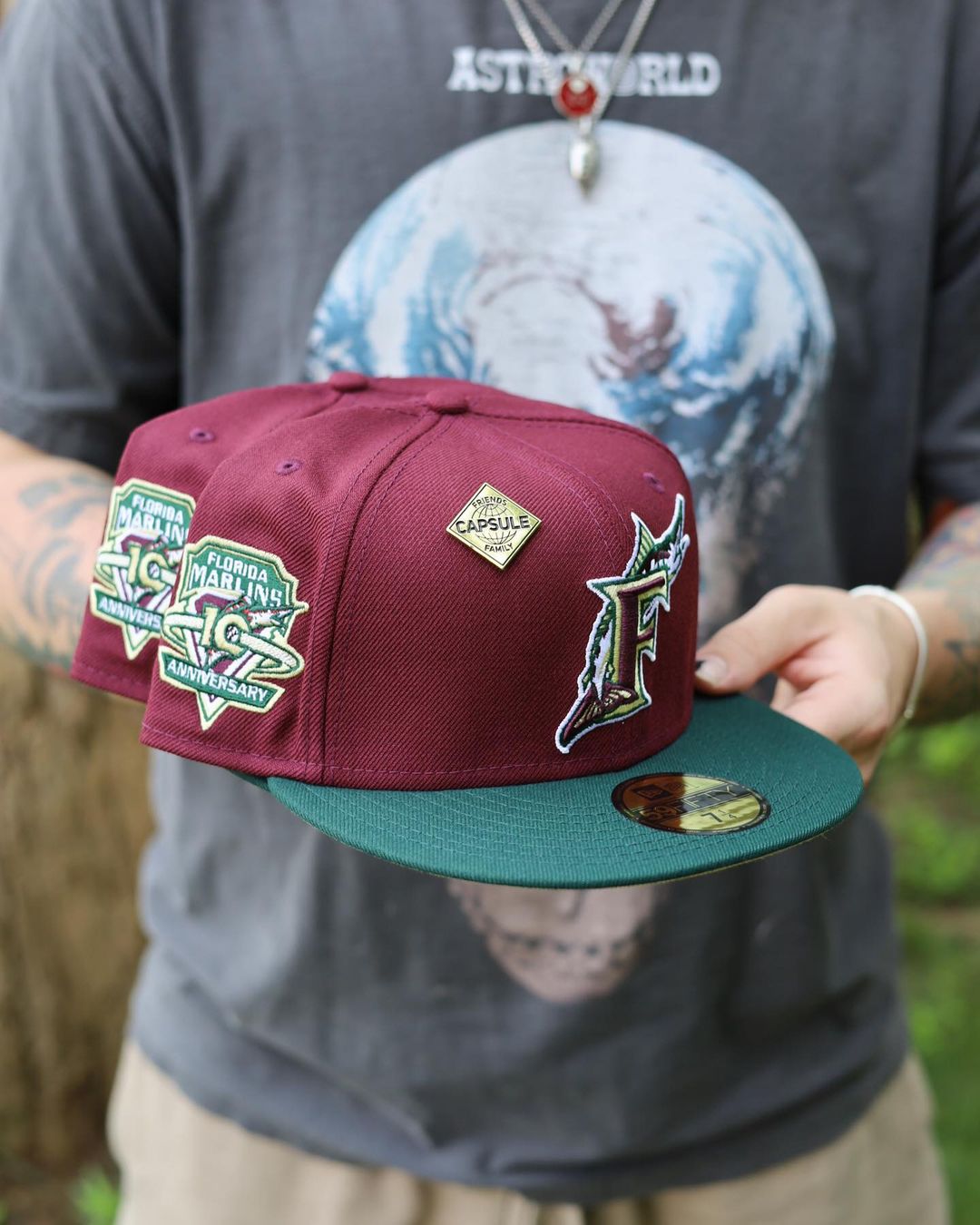 Burgundy Bliss 2 Tone Fitted Hats