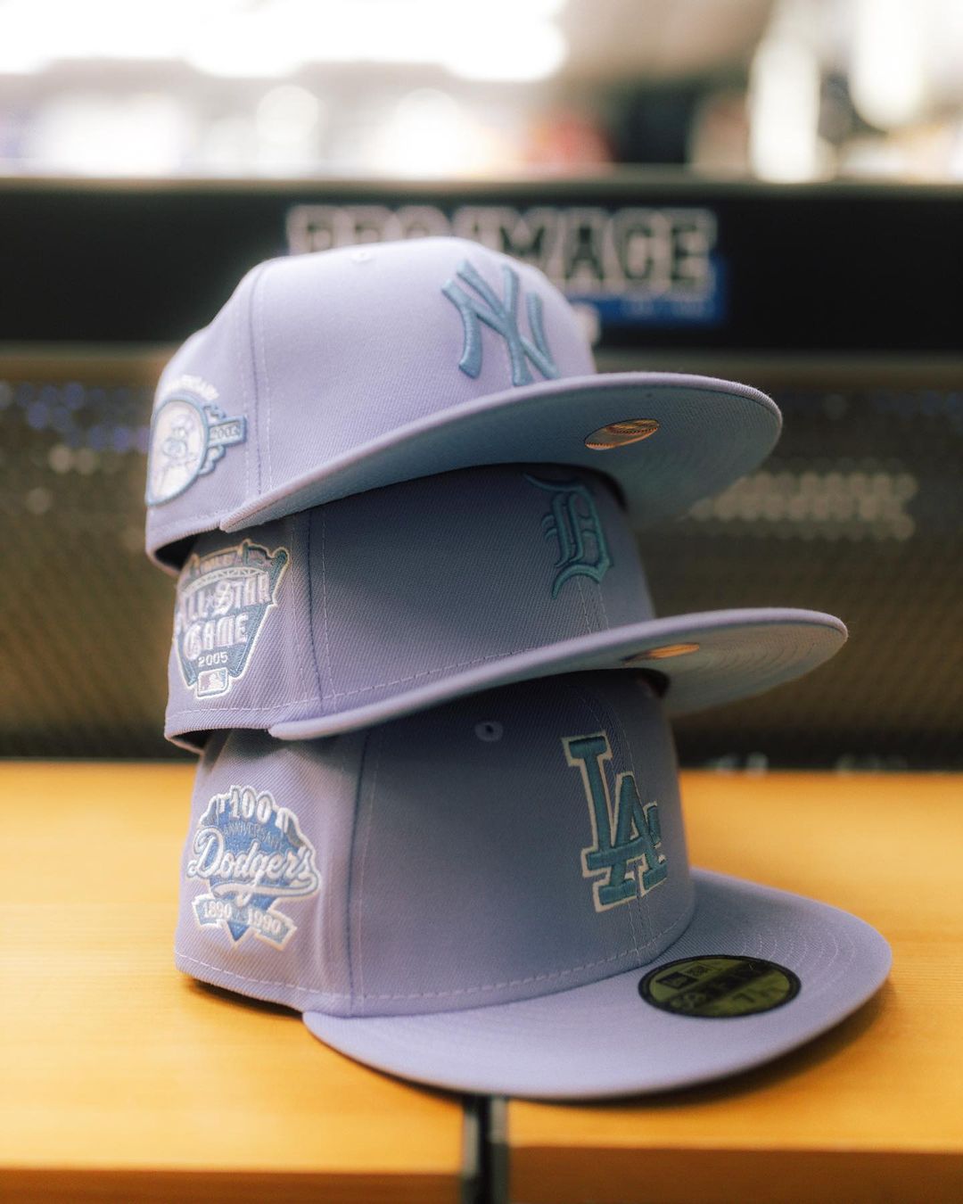 lavender fitted hats pro image sports