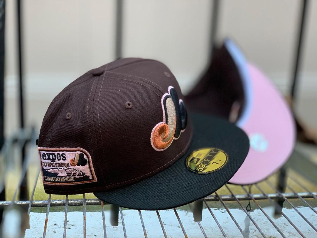Dark Brown Montral Expos Fitted Hat