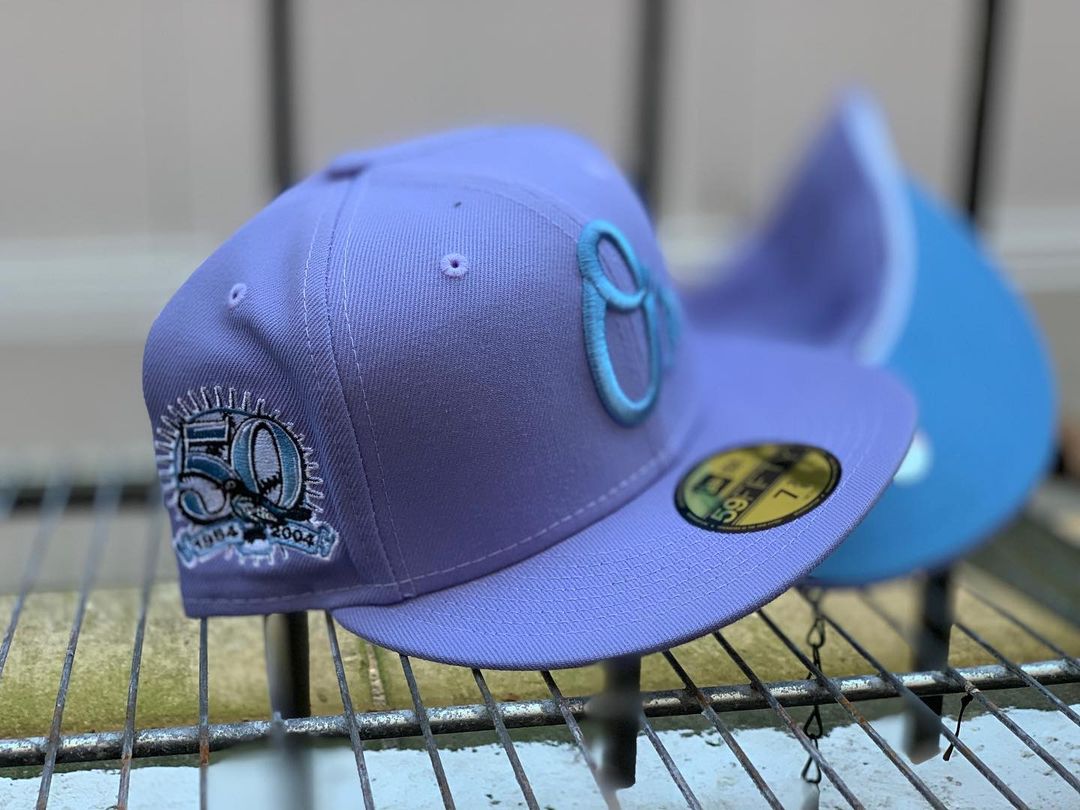 Lavender Baltimore Orioles Sky Blue Undervisor Fitted Hat