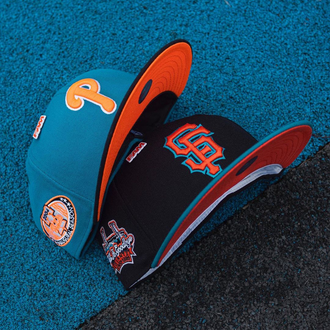 New Era Philadelphia Phillies Two Tone Teal/Orange/Black Fitted Hat