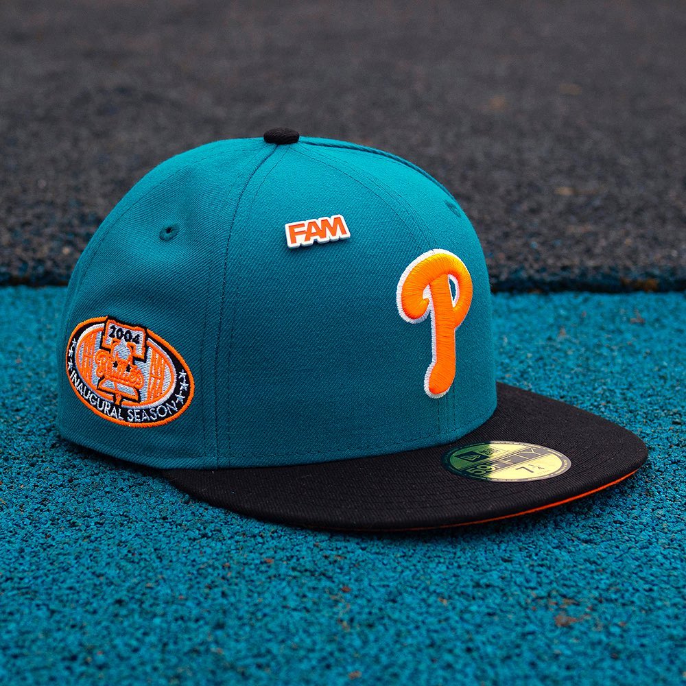 New Era Philadelphia Phillies Two Tone Teal/Orange/Black Fitted Hat