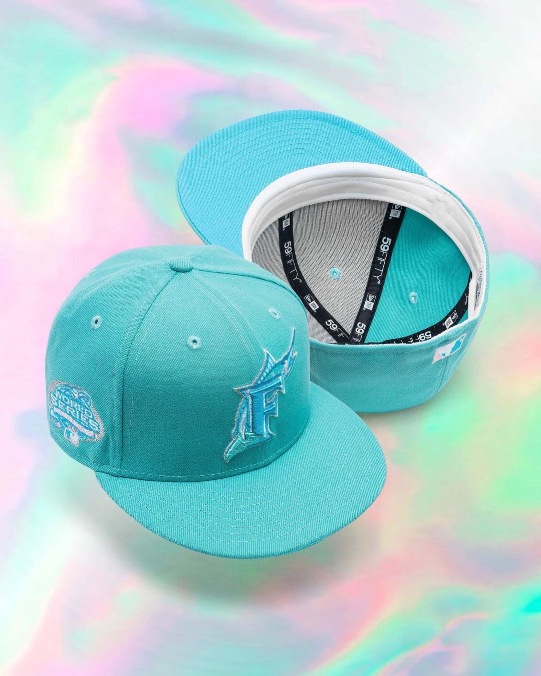 Florida Marlins 2003 WS Ocean Pearl Collection Fitted Hat