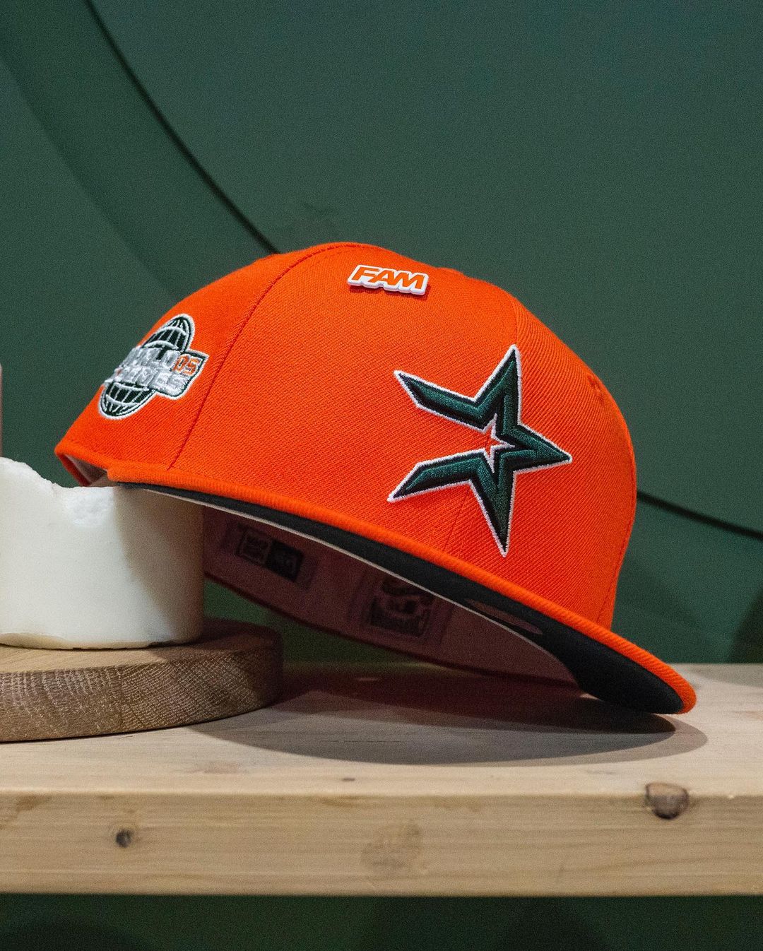 Orange & Dark Green Houston Astros Fitted Hat