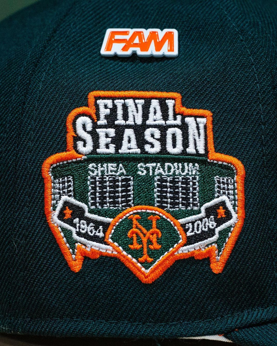 Dark Green & Orange NY Mets Fitted Hat