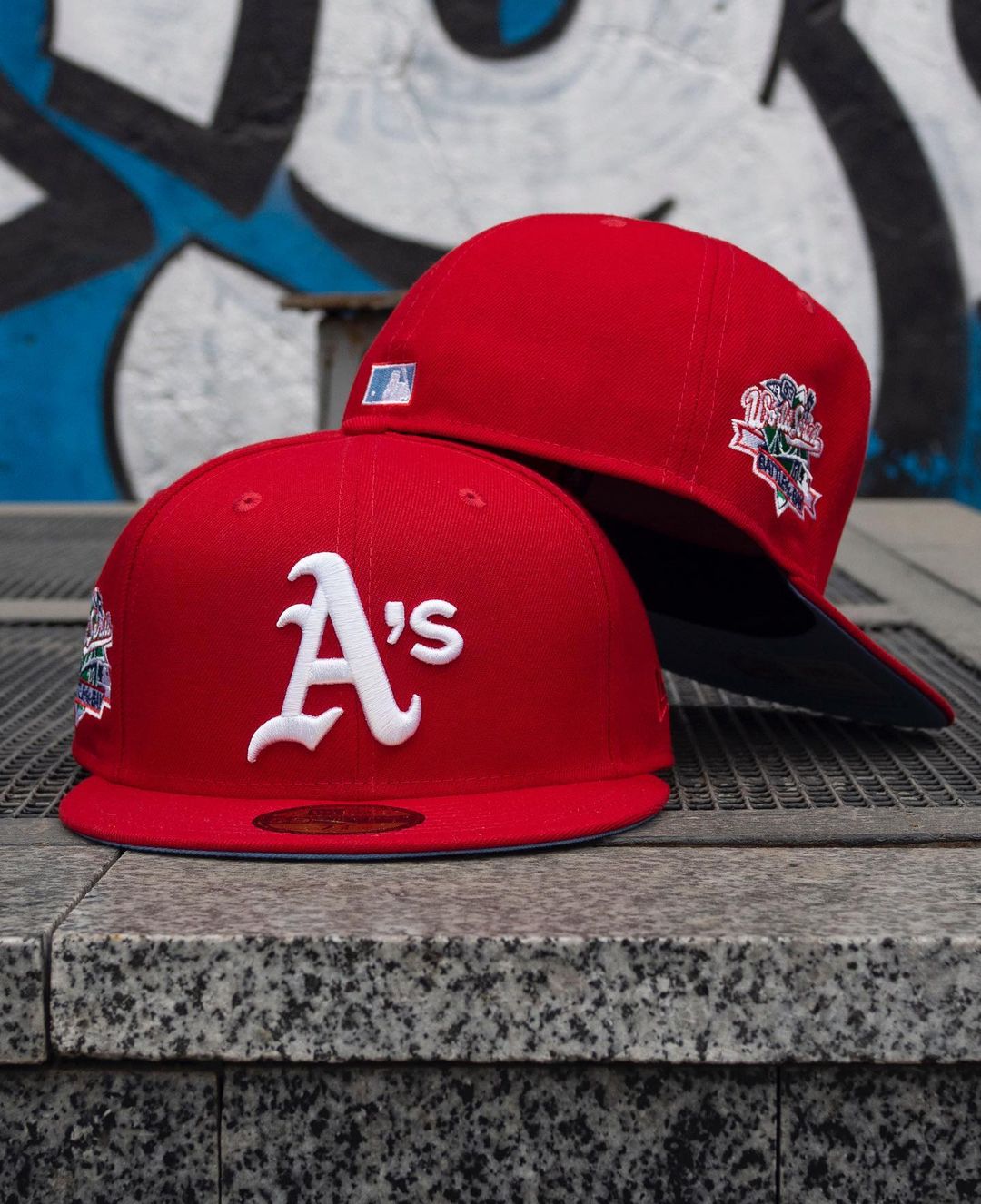 Red oakland A's Fitted Hat