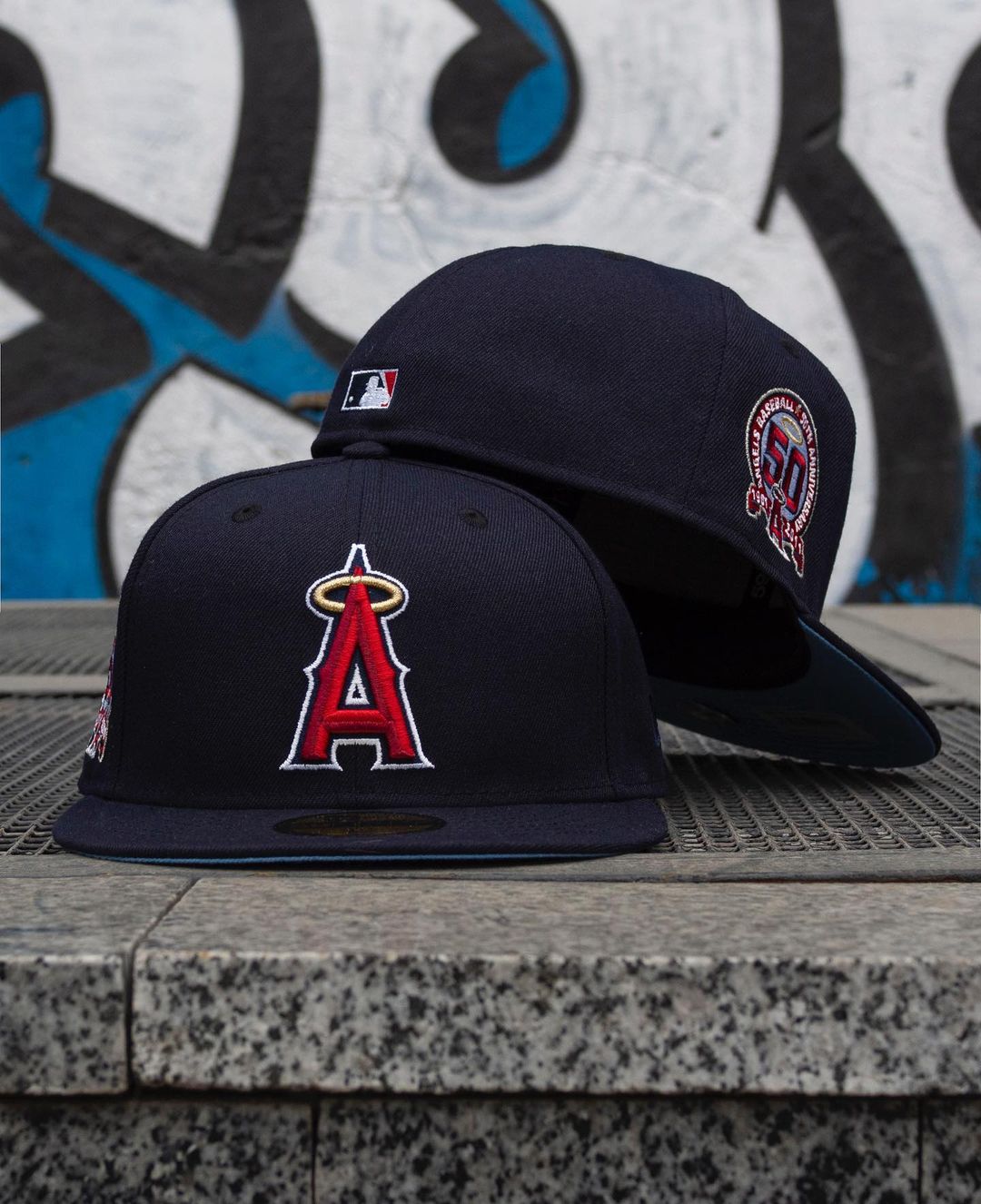 Navy Blue Los Angeles Angels Fitted Hat