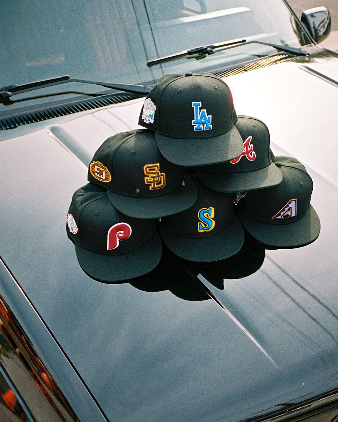 Black Dome Fitted Hats