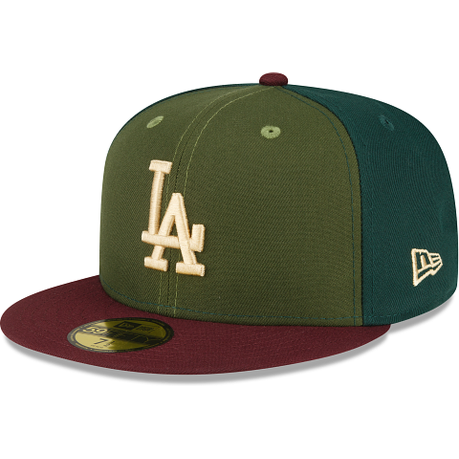 Just Caps Dark Green Fitted Hats