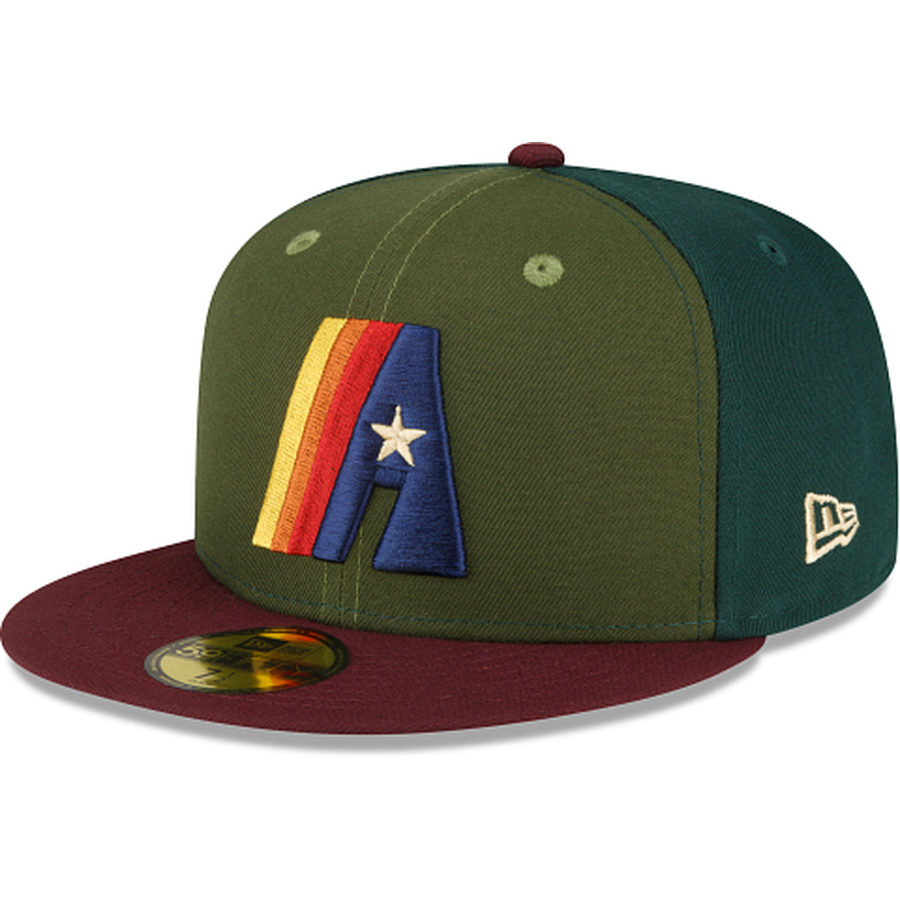 Just Caps Dark Green Fitted Hats