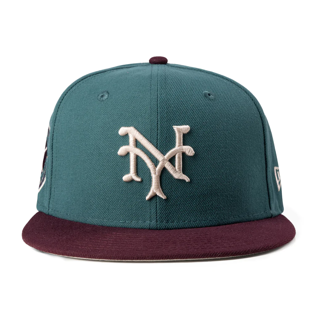 Forest Pine & Maroon New York Giants Fitted Hat