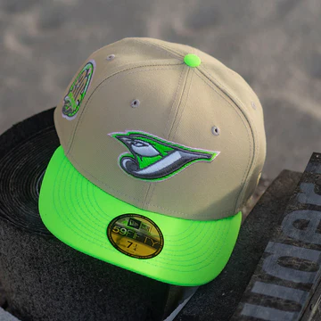 Graphite + Tan + Neon Green Fitted Hats