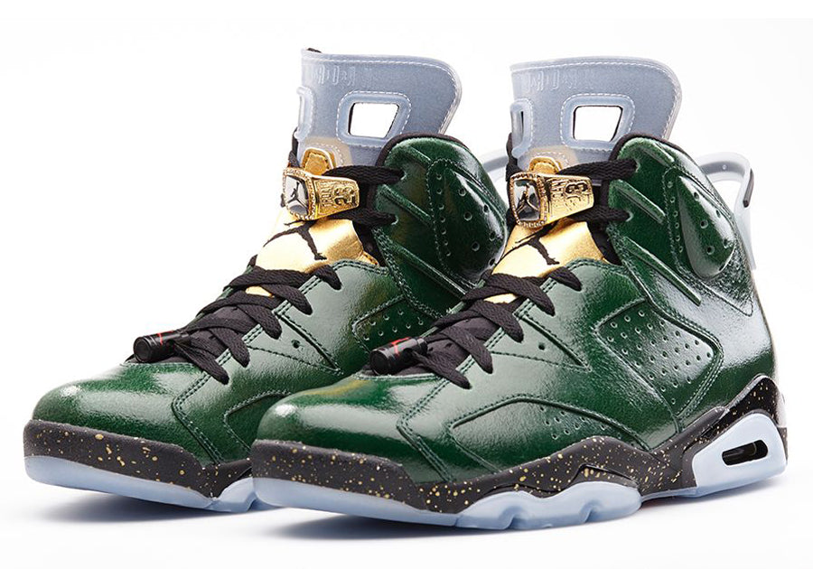 Air Jordan 6 Champagne Green + Gold