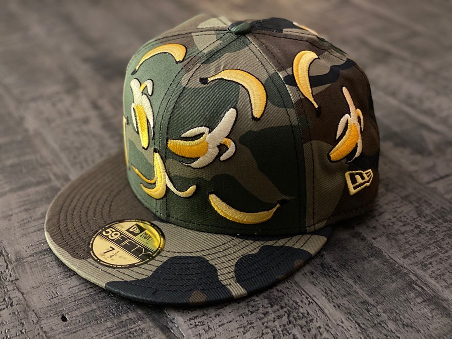 New Era Camo banana fitted hat