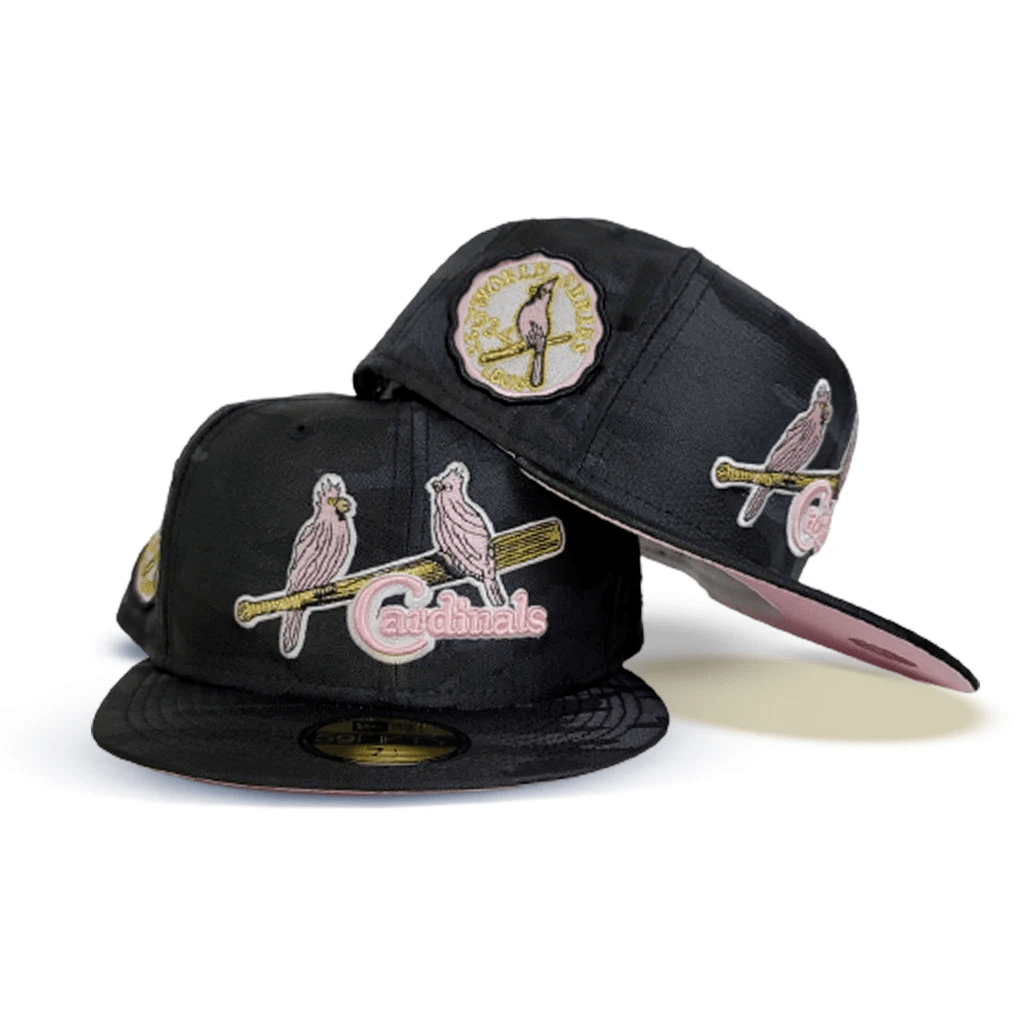 St. Louis Cardinals Black Pink Fitted Hat