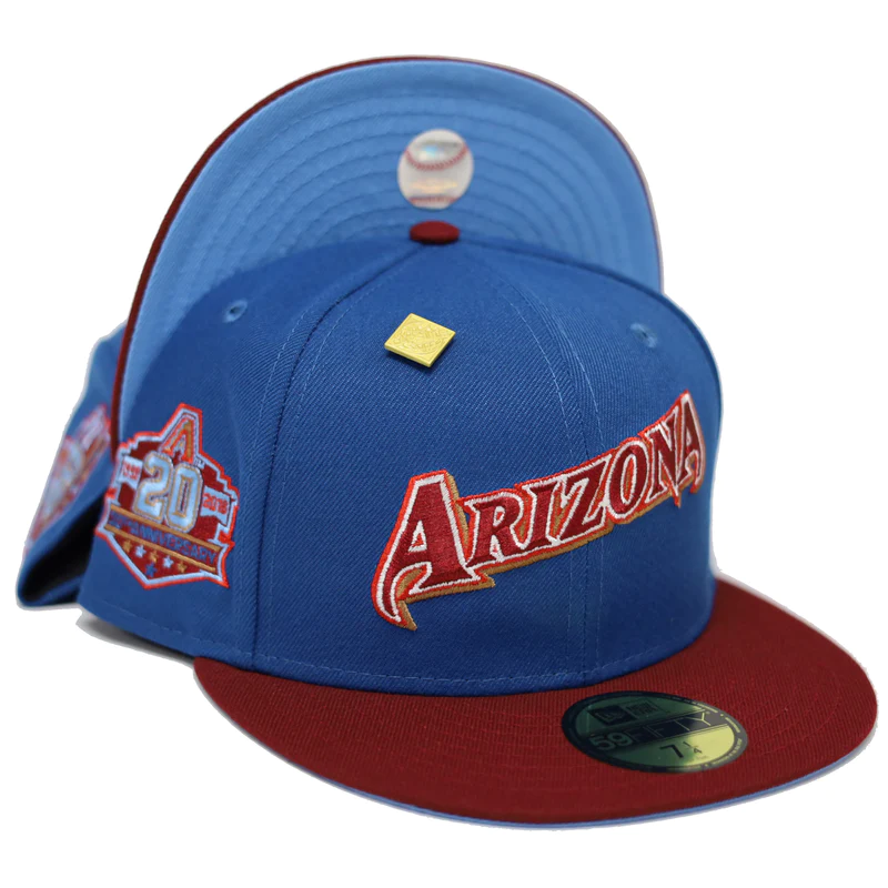   Arizona Diamondbacks Blue/Blue Hat with 20th Anniversary Patch (Capsule Gold Pin)