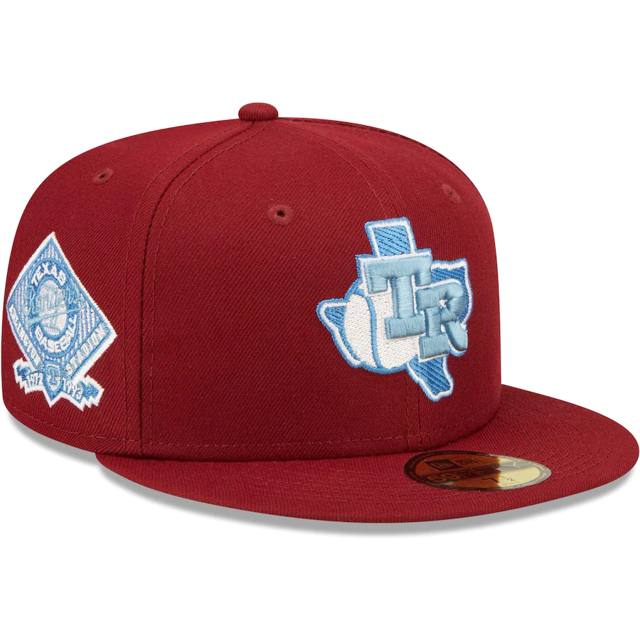 Burgundy + Air Force Blue Fitted Hats