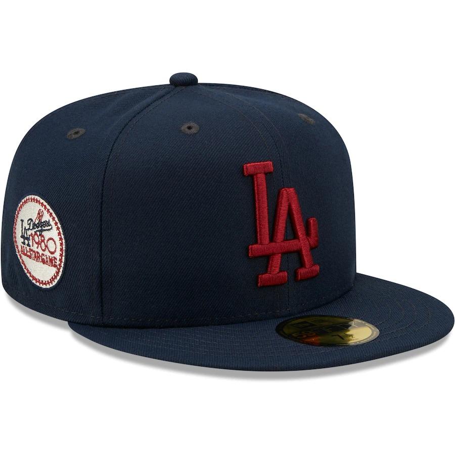 LA Dodgers Cranberry Bog Fitted Hats