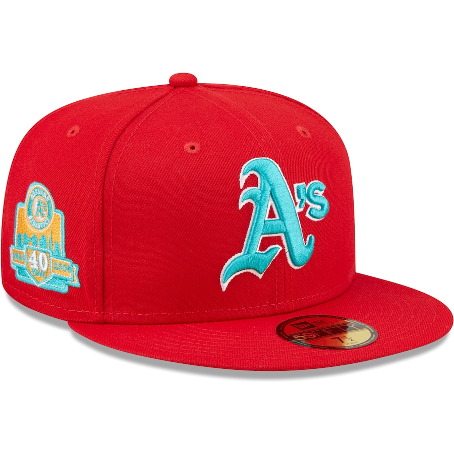 Scarlet Red & Teal 2022 Fitted Hats