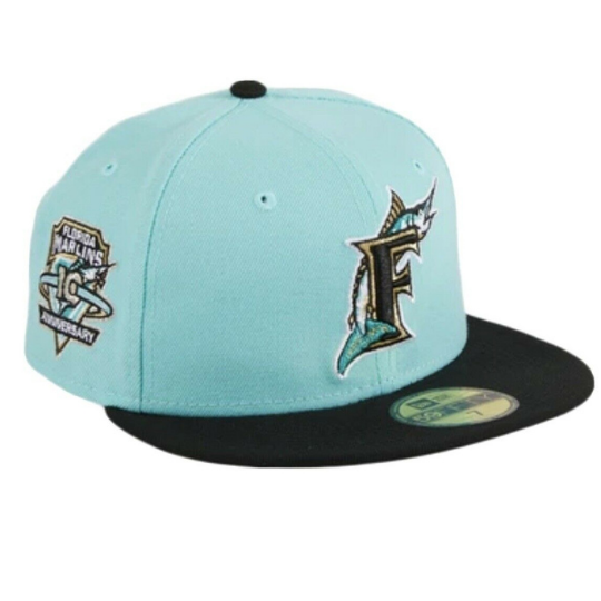 miami marlins light blue fitted hat