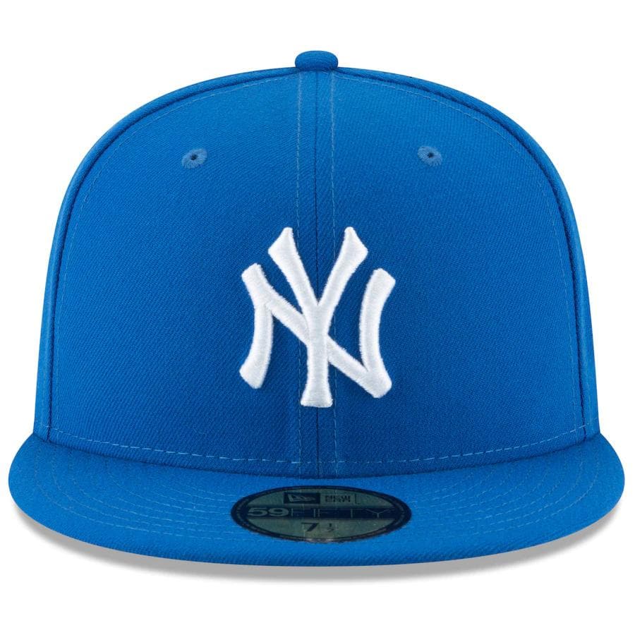 light blue fitted hat ny