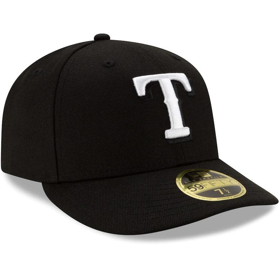 New Era Texas Rangers Black Low Profile 59FIFTY Fitted Hat