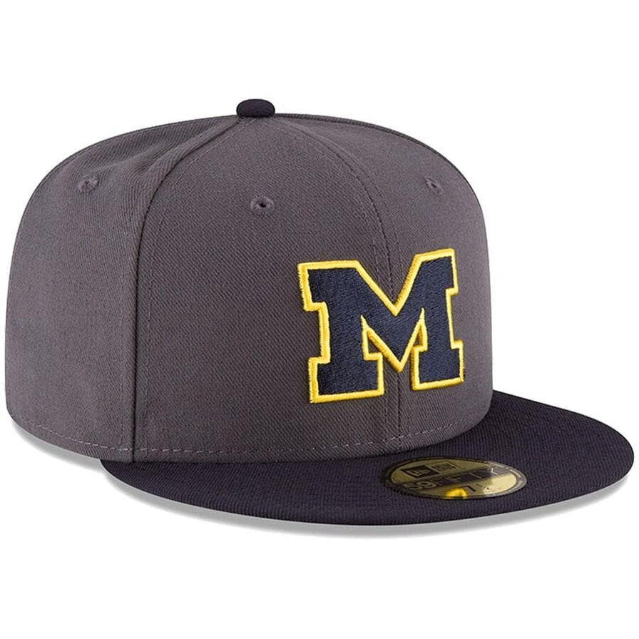 New Era Michigan Wolverines Dark Grey 59Fifty Fitted Hat