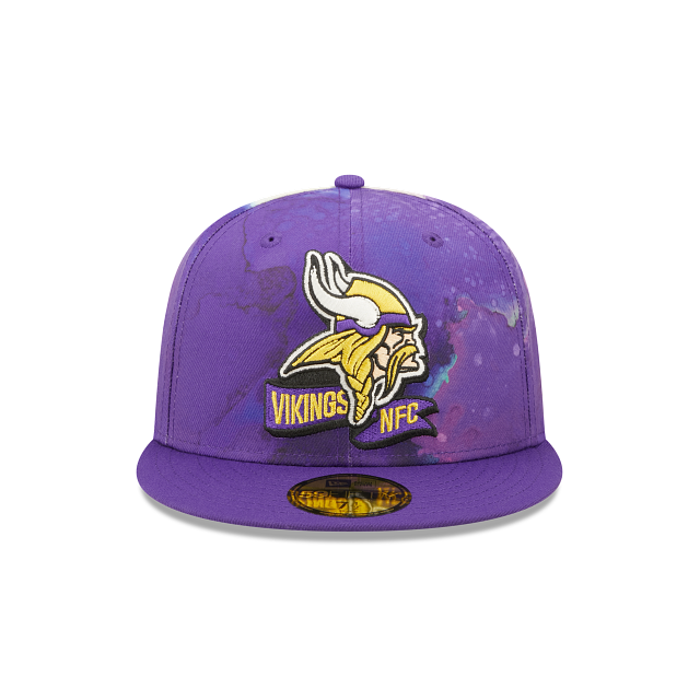 New Era Minnesota Vikings 2022 Sideline Ink Dye 59fifty Fitted Hat 