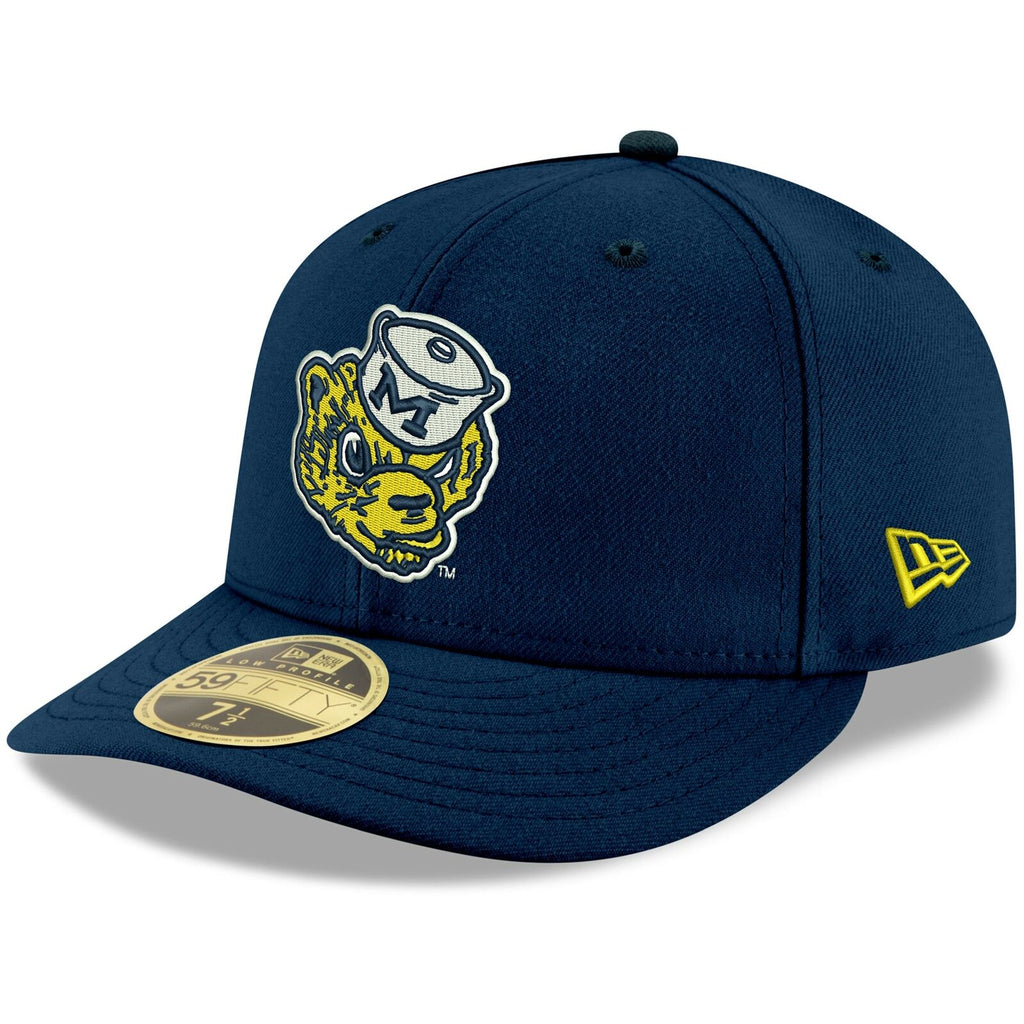 New Era Michigan Wolverines Navy Basic Low Profile 59FIFTY Fitted Hat