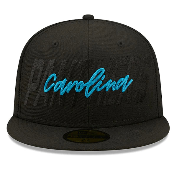 New Era Carolina Panthers Black 2022 NFL Draft 59FIFTY Fitted Hat