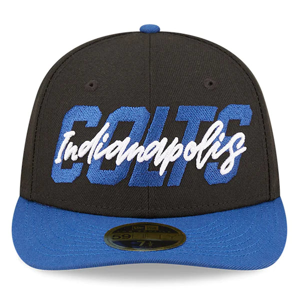 New Era Indianapolis Colts Black/Royal 2022 NFL Draft Low Profile 59FI