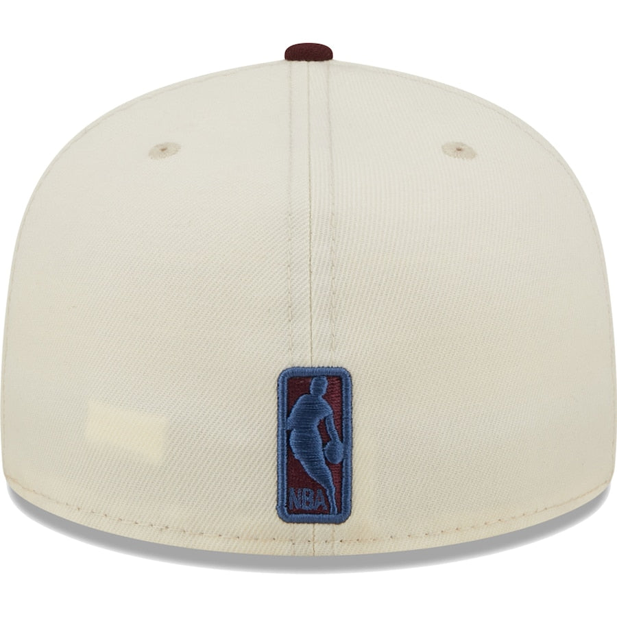 New Era Philadelphia 76ers Cream/Maroon Color Pop 59FIFTY Fitted Hat