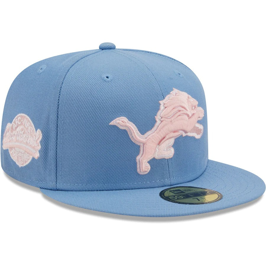 New Era Detroit Lions Light Blue 1986 Pro Bowl Pink Undervisor 59FIFTY