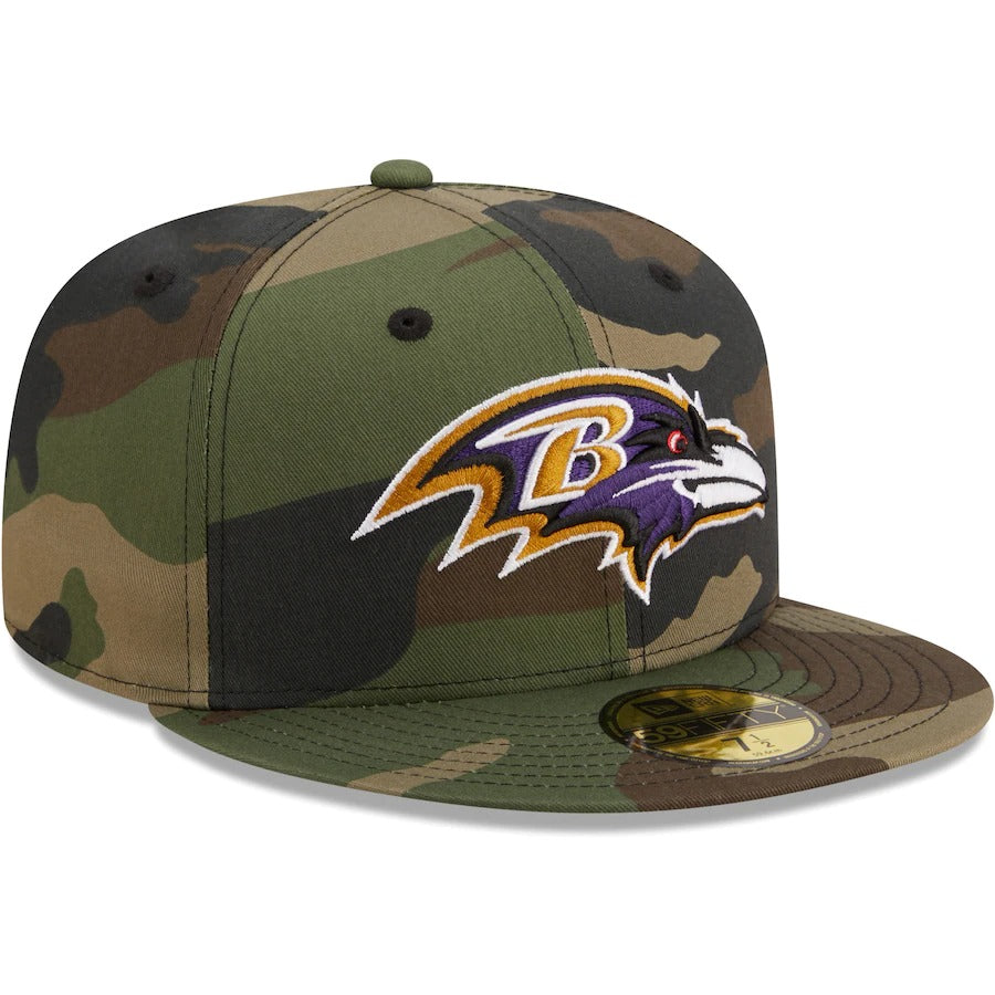 New Era Baltimore Ravens Camo Woodland 59FIFTY Fitted Hat