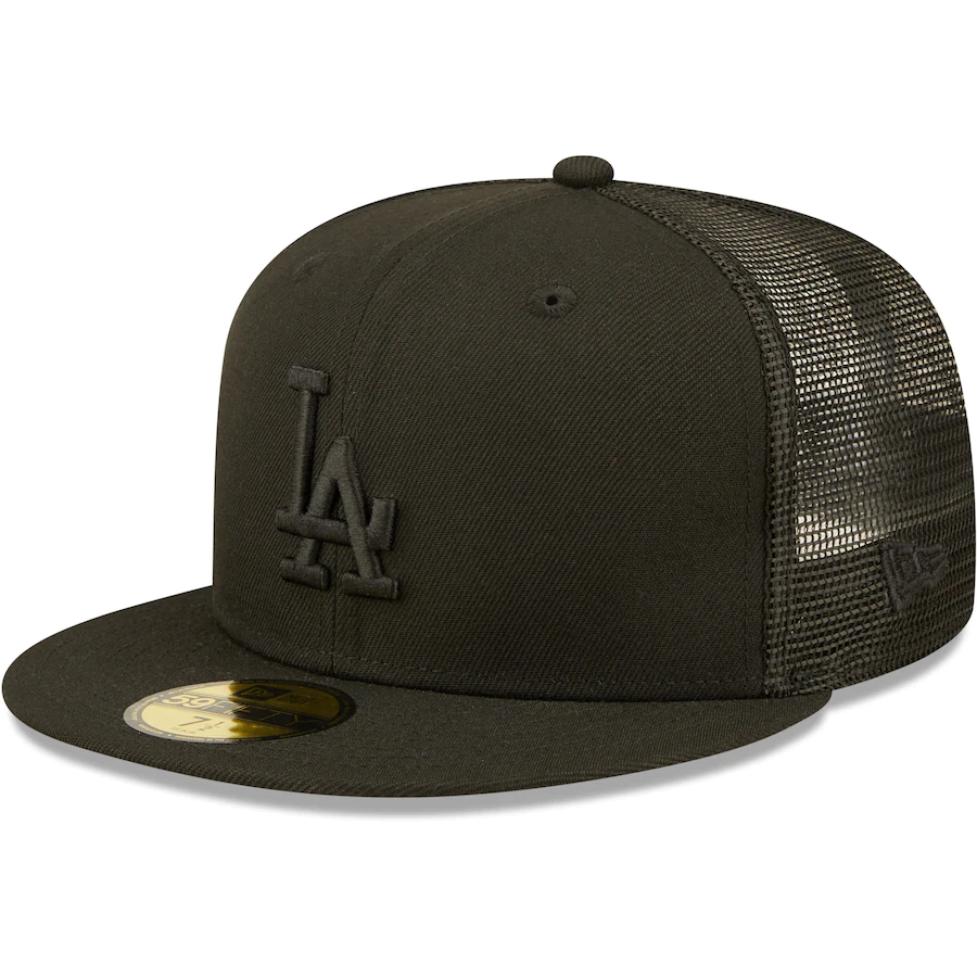 All Black Fitted Hats | New Era 59FIFTY Solid Black Baseball Caps