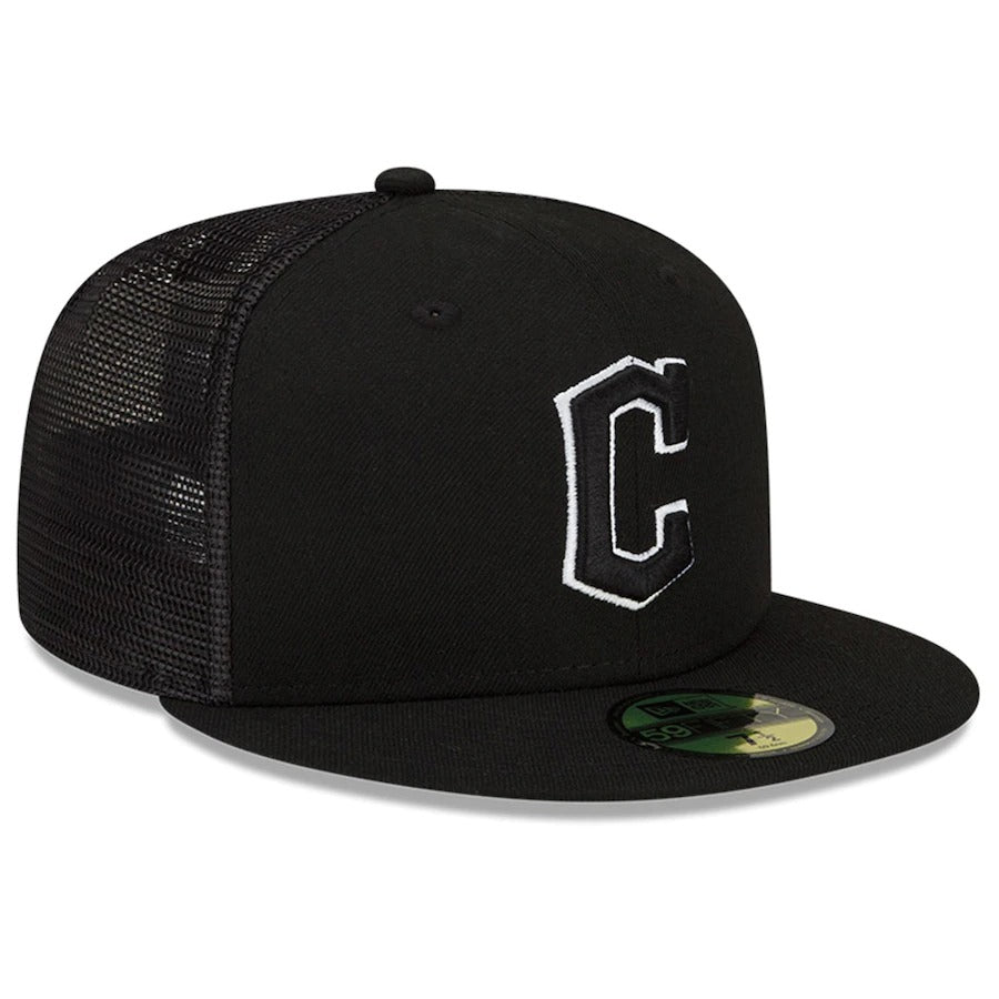 New Era Cleveland Guardians Black 2022 Batting Practice 59FIFTY Fitted