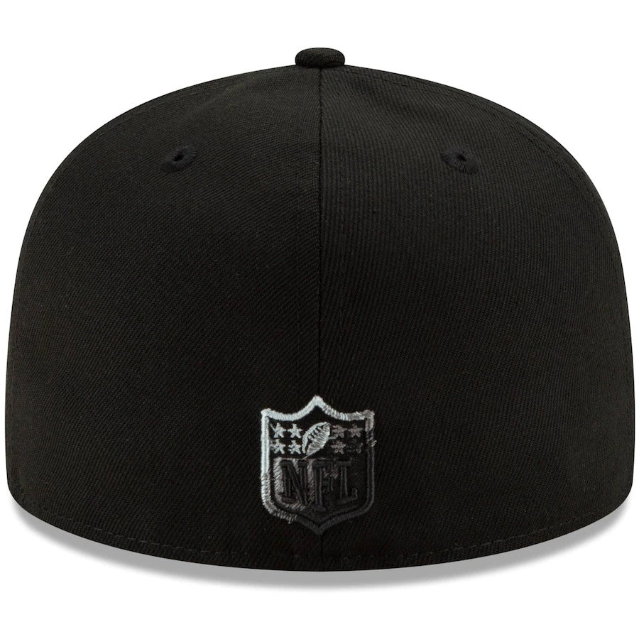 New Era Black Las Vegas Raiders Logo Color Dim 59FIFTY Fitted Hat