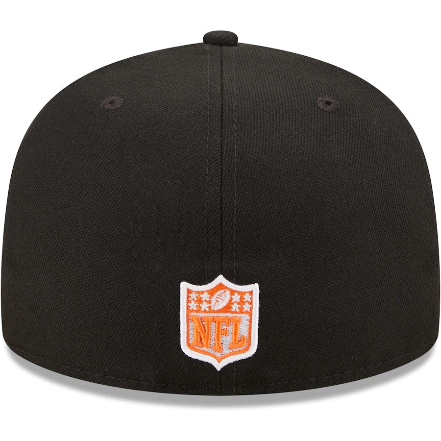 New Era Black Cincinnati Bengals 50th Anniversary Patch 59FIFTY Fitted