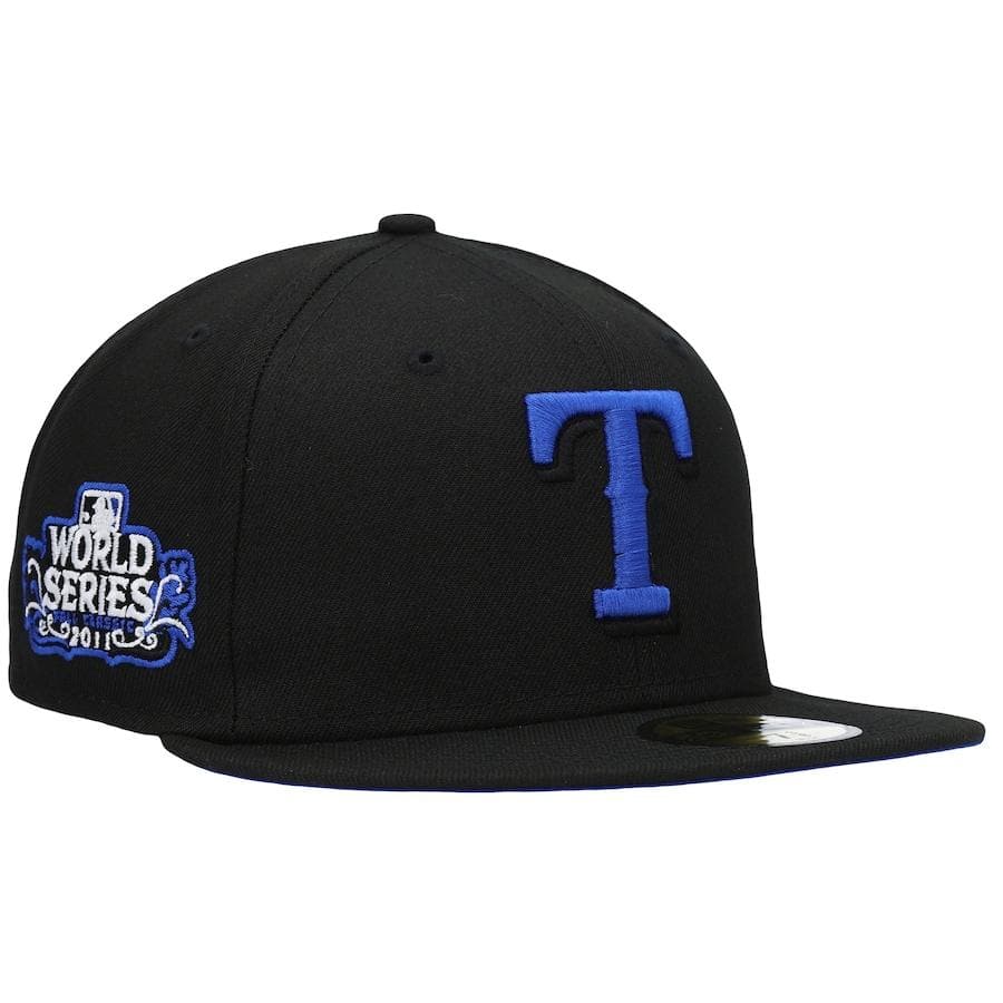 New Era Texas Rangers Black World Series 2011 World Series Patch Royal