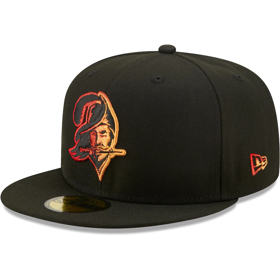 New Era Black Tampa Bay Buccaneers Color Dim Throwback 59FIFTY Fitted