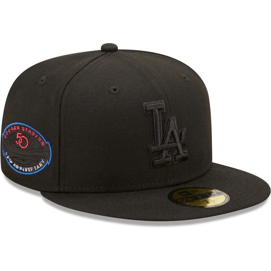 New Era Los Angeles Dodgers Black Dodger Stadium Splatter 59FIFTY Fitt