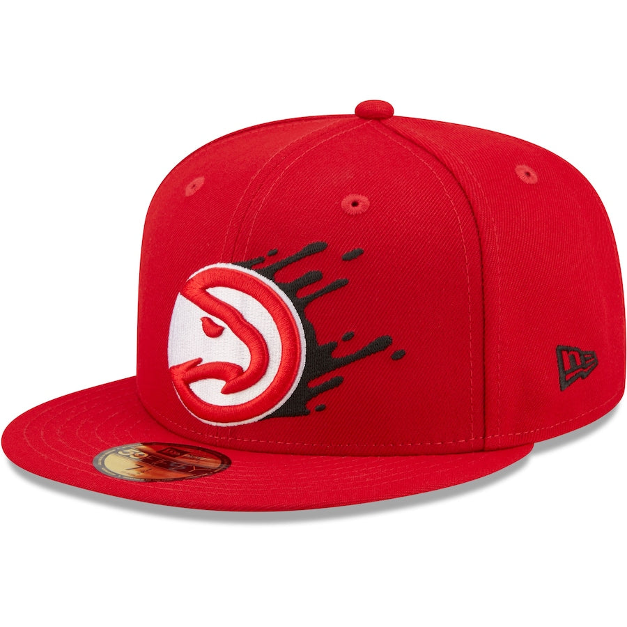 New Era Atlanta Hawks Red Splatter 59FIFTY Fitted Hat