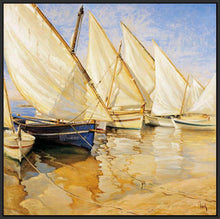 222283_FB5 'White Sails I' by artist Jaume Laporta - Wall Art Print on Textured Fine Art Canvas or Paper - Digital Giclee reproduction of art painting. Red Sky Art is India's Online Art Gallery for Home Decor - 111_LJP100