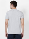 t-base men's Grey Round Neck Solid T-Shirt