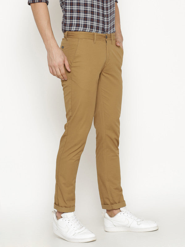 Buy Brown Solid Cotton Slim Straight Chino Pant for Men Online India –  t-base