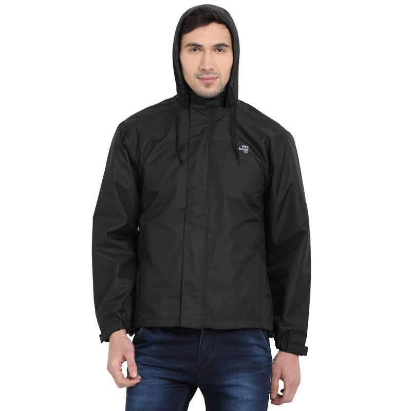 black rainproof jacket