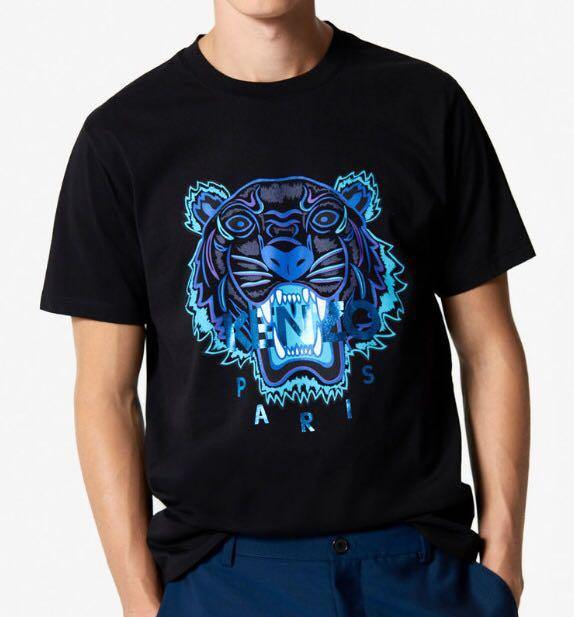 Kenzo Blue Tiger Tee (Black) – Jshopspree