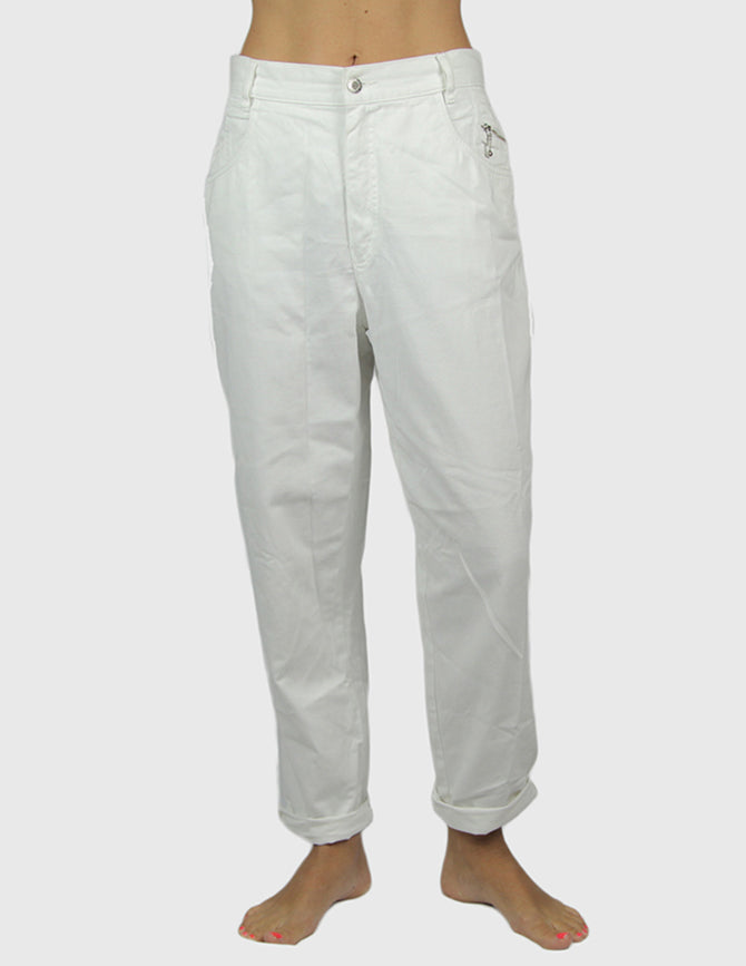 S.H.O.W. High Waisted White 90's Baggy 