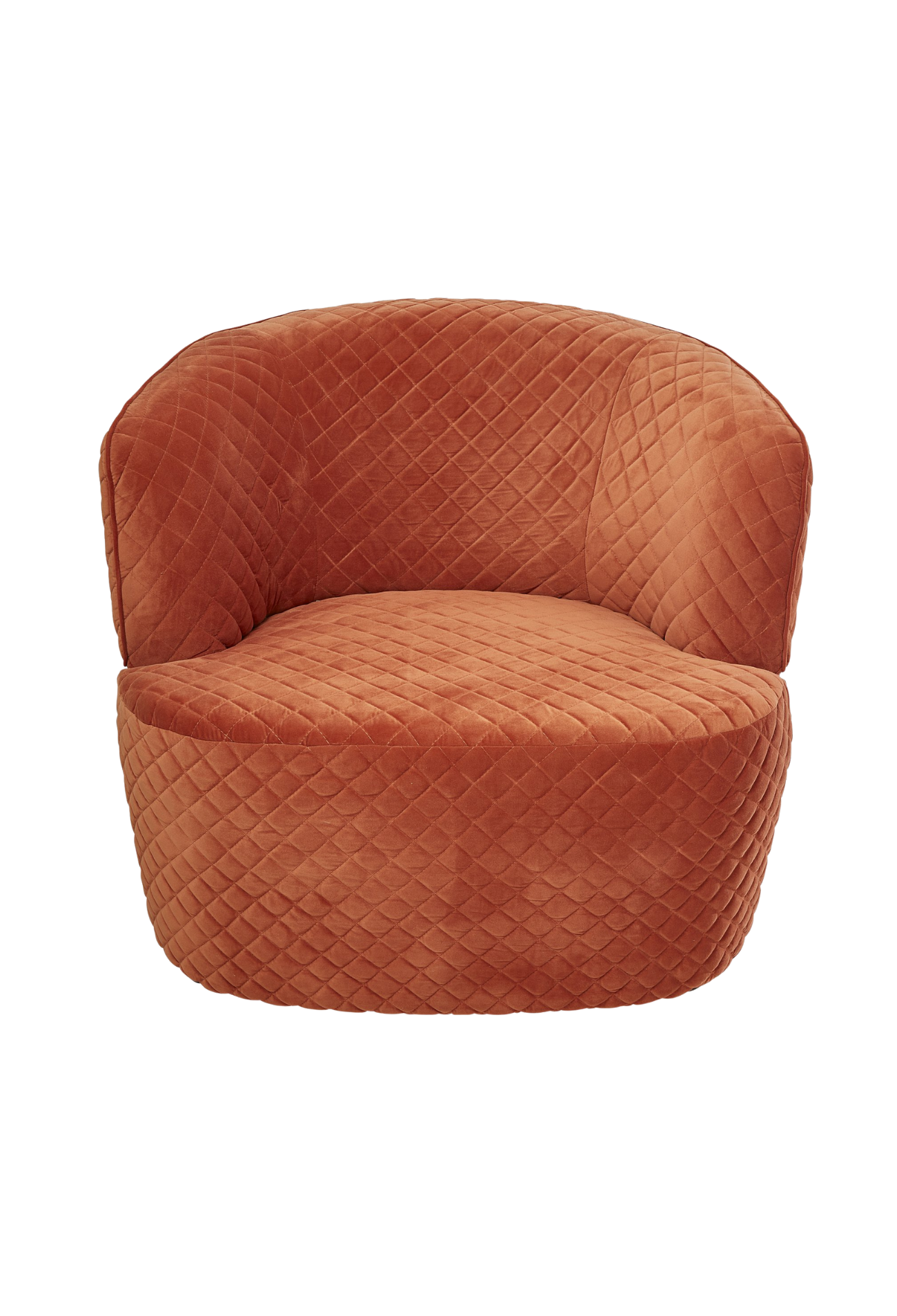 quilted velvet armchair